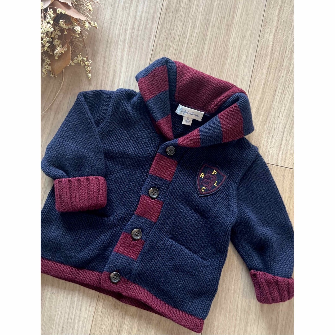 Ralph Lauren(ラルフローレン)の【最終値下】美品 ラルフローレン Ralph Lauren ニット カーディガン キッズ/ベビー/マタニティのベビー服(~85cm)(カーディガン/ボレロ)の商品写真