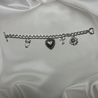 heart chain bracelet(owl)(ブレスレット/バングル)