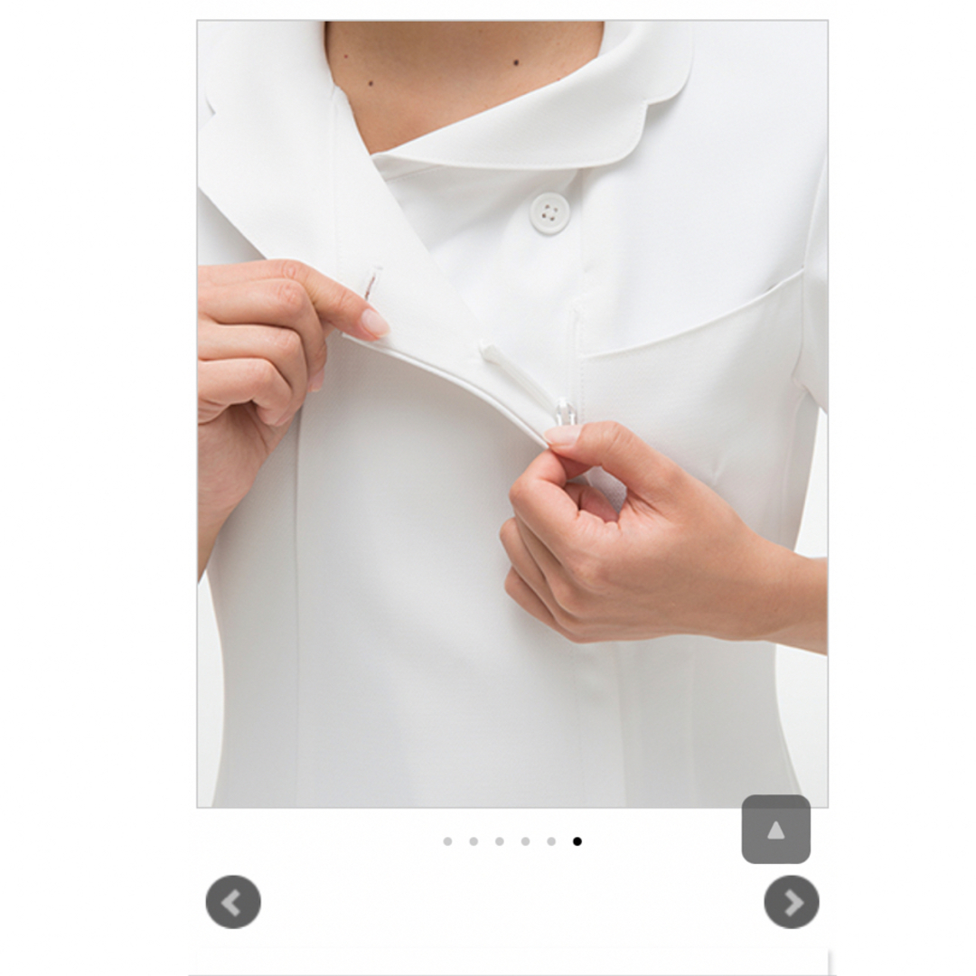 新製品情報も満載 白衣 女性用 ワンピース白衣 花びらを思わせるソフトな衿 ナガイレーベン FY4587FY-4587