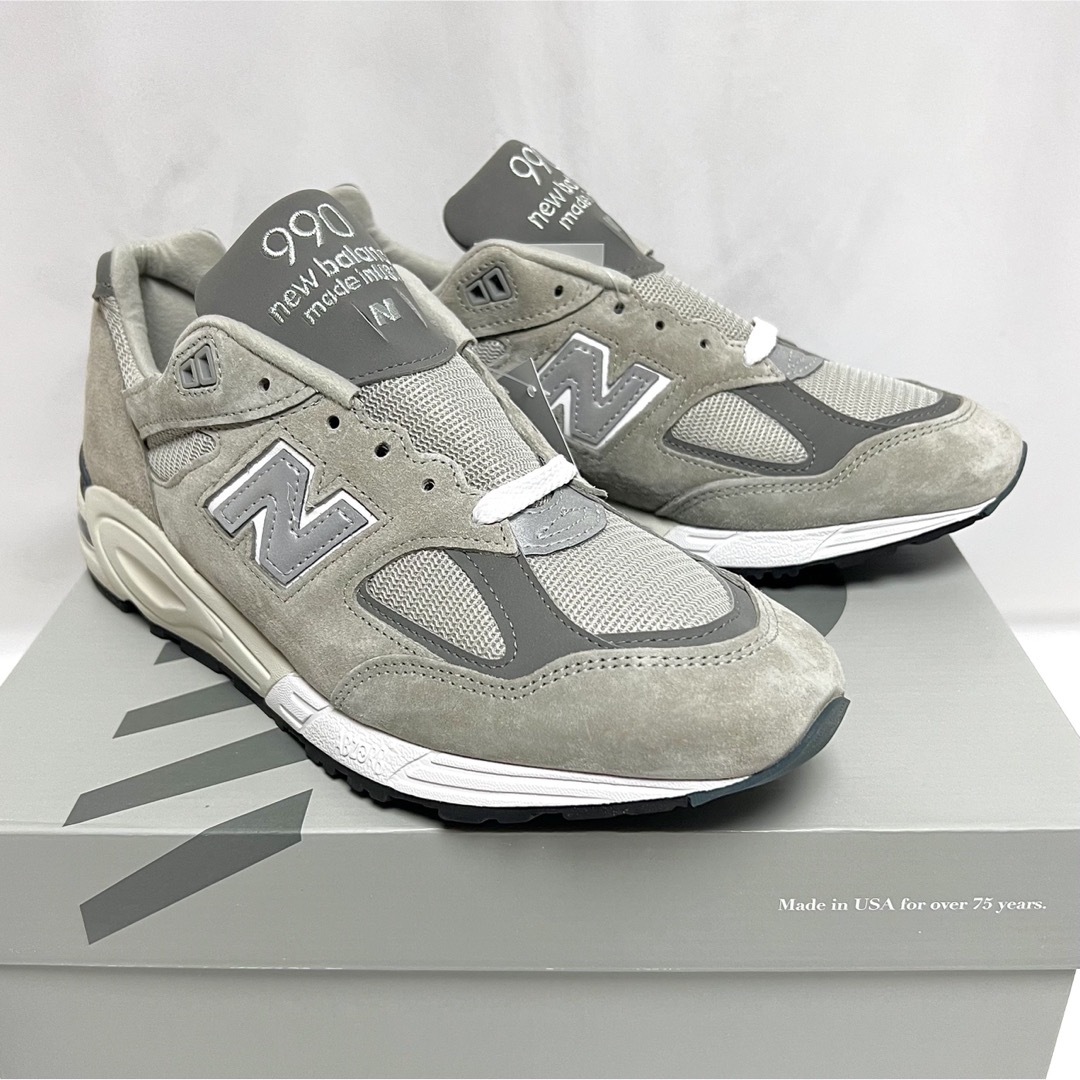 New Balance(ニューバランス)の28cm 新品 USA製 ニューバランス 990 V2 スニーカー グレー メンズの靴/シューズ(スニーカー)の商品写真