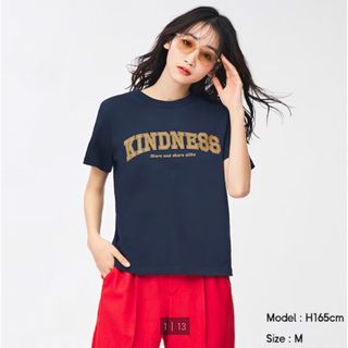 ジーユー(GU)のグラフィックTシャツ　カレッジロゴ(Tシャツ(半袖/袖なし))