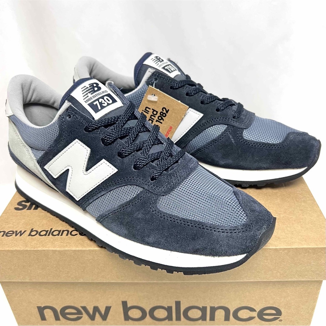 27cm 新品 ニューバランス 英国製 730 NEWBALANCE ネイビー - スニーカー