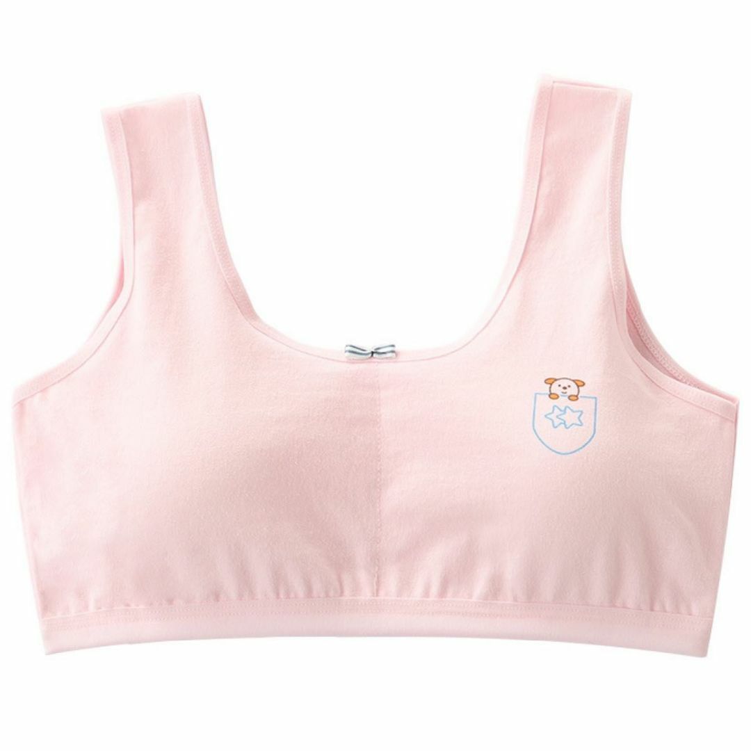 【4枚セット】女の子　子供キッズファーストブラ　スポーツブラ　スポブラ　 キッズ/ベビー/マタニティのキッズ服女の子用(90cm~)(下着)の商品写真