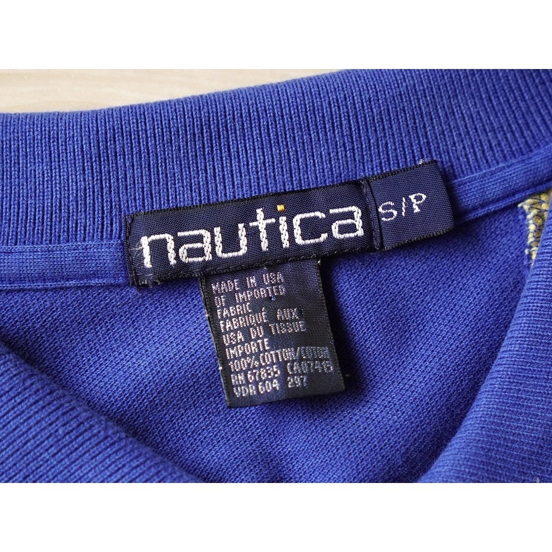 NAUTICA(ノーティカ)の90s 古着 nautica USA製 クレイジーパターン ポロシャツ Tシャツ メンズのトップス(ポロシャツ)の商品写真