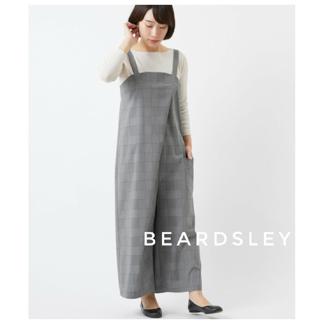 BEARDSLEY 巻きサロペット グレンチェック オールインワン FREE