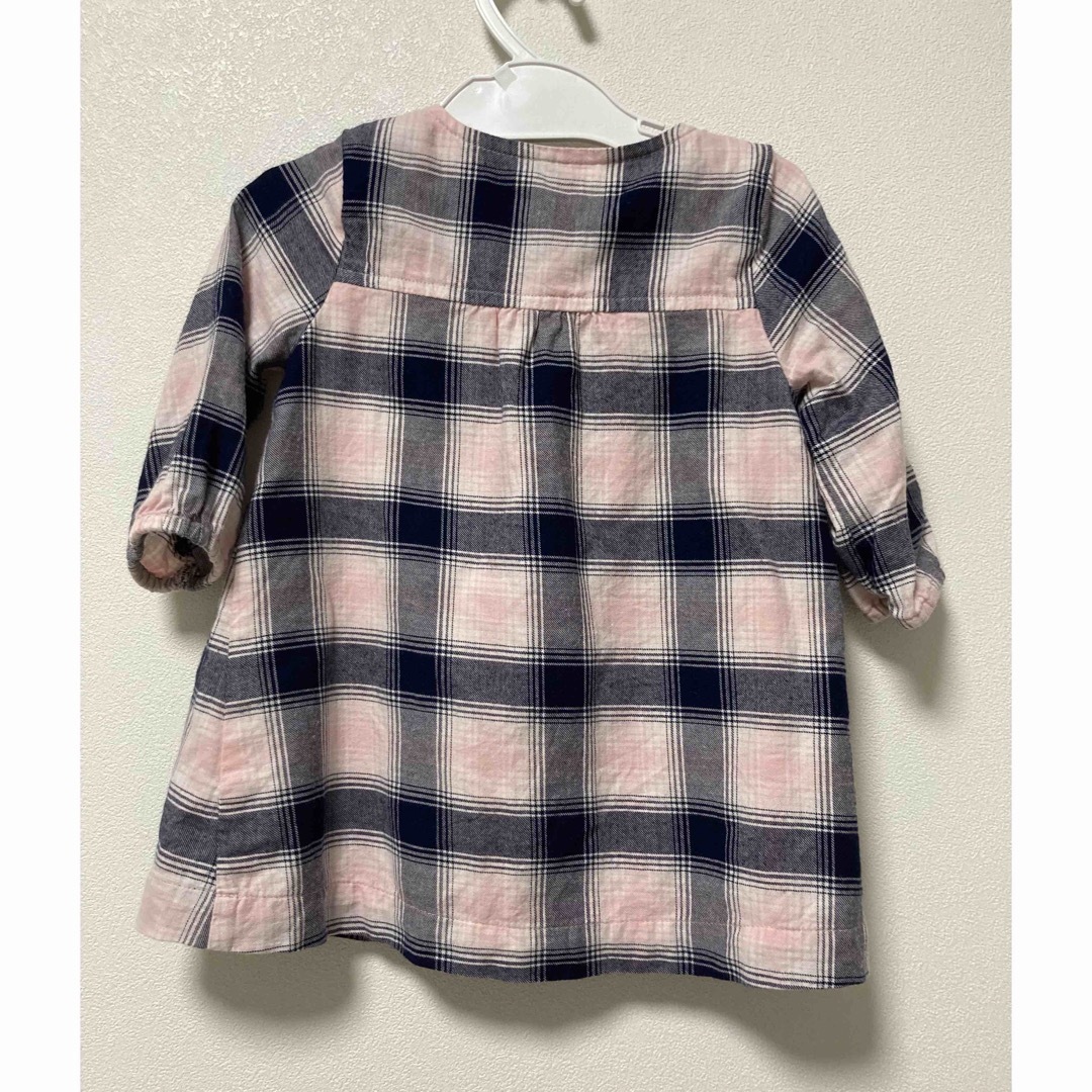babyGAP(ベビーギャップ)のシャツワンピース 80 babyGAP ワンピース チェック キッズ/ベビー/マタニティのベビー服(~85cm)(ワンピース)の商品写真