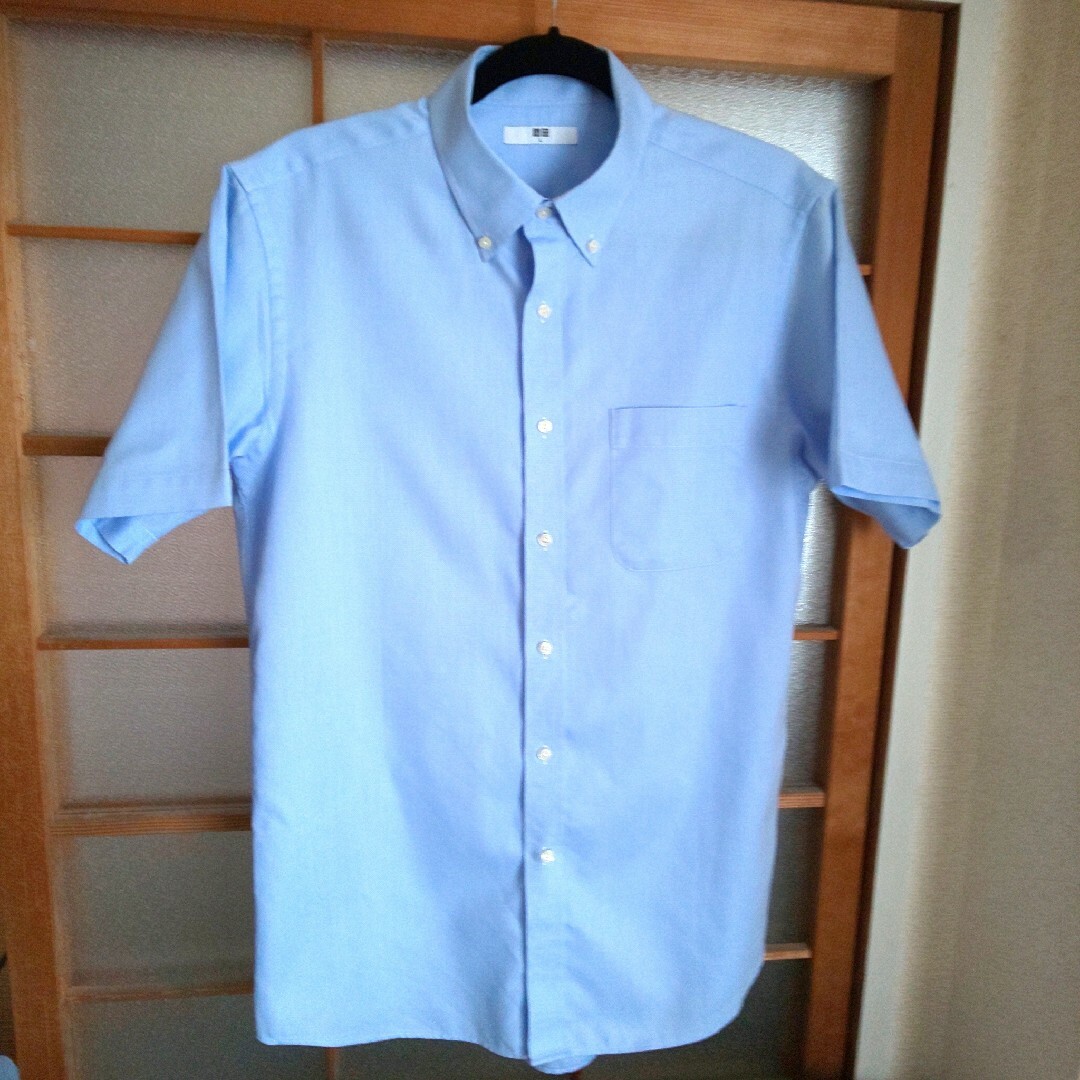 ユニクロ 半袖 ボタンダウンシャツ メンズのトップス(シャツ)の商品写真