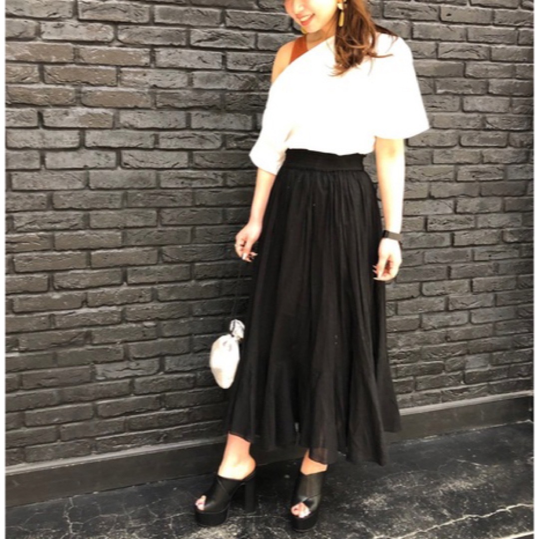 AZUL by moussy(アズールバイマウジー)のWASHER MAXI SKIRT/ワッシャーマキシスカート レディースのスカート(ロングスカート)の商品写真