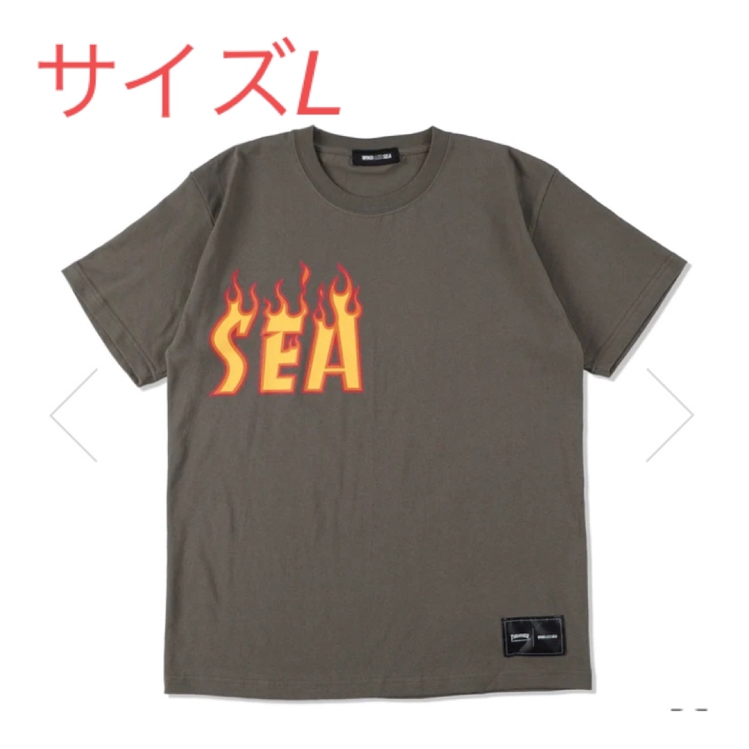 【サイズL】THRASHER X WDS S/S TEE1 FLAME