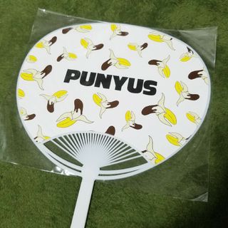 PUNYUS - 新品 punyus うちわ プニュズ ノベルティ チョコバナナ柄 総柄