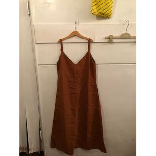 オーラリー(AURALEE)の最終価格🧡💛AURALEE linen camisole onepiece.(ひざ丈ワンピース)