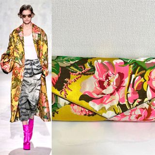 DRIES VAN NOTTEN 花柄クラッチバック-