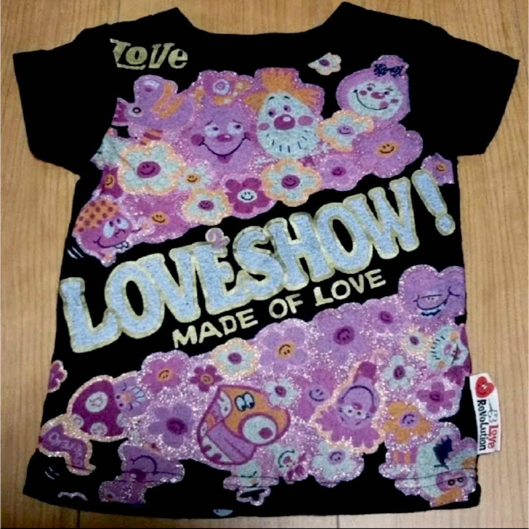 LOVE REVOLUTION(ラブレボリューション)のラブレボ   半袖　Tシャツ　90 キッズ/ベビー/マタニティのキッズ服女の子用(90cm~)(Tシャツ/カットソー)の商品写真