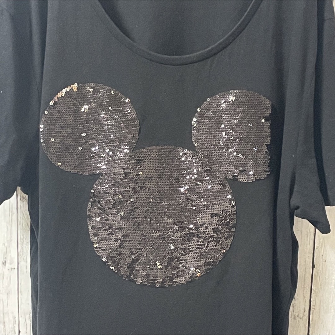 H&M(エイチアンドエム)のH&M Disney ミッキーマウス　限定コラボ半袖Tシャツ　サイズM ブラック メンズのトップス(Tシャツ/カットソー(半袖/袖なし))の商品写真