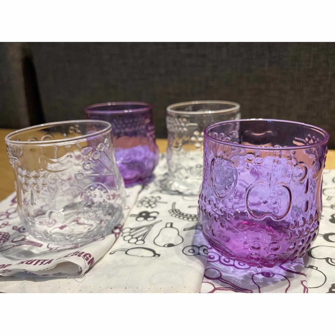 iittala(イッタラ)のittala イッタラ フルッタ タンブラー アメジスト＆クリア 4個セット インテリア/住まい/日用品のキッチン/食器(グラス/カップ)の商品写真