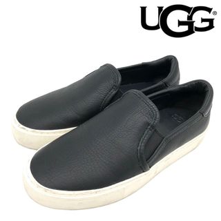 UGG - 〈美品〉UGG アグ【23cm】レザー スリッポン スニーカー 黒