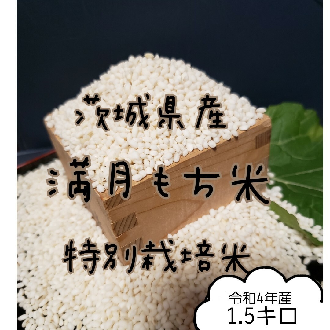 (2-5)　満月もち米　1.5キロ　令和4年産　餅米 食品/飲料/酒の食品(米/穀物)の商品写真