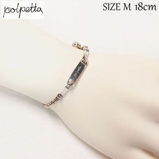 ポルペッタ(Polpetta)の新品 POLPETTA シルバー925 ベルブレスレット ホワイト M(ブレスレット)