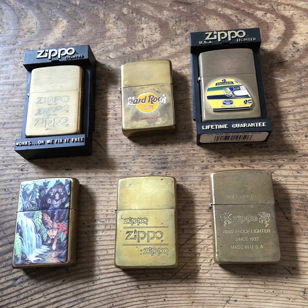 メンズZIPPO SOLID BRASS COMMEMORATIVE 他全6コ