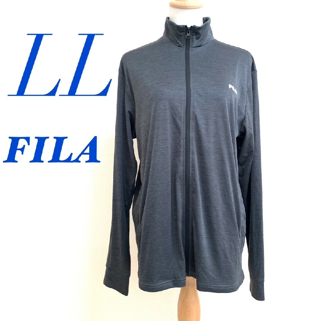 FILA(フィラ)のFILA フィラ LL メンズ スポーツウェア パーカー ロゴ ダークグレー 灰 スポーツ/アウトドアのゴルフ(ウエア)の商品写真