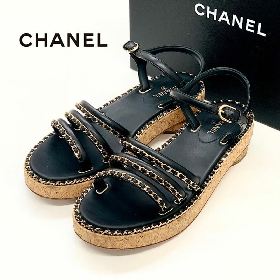 【即決】CHANEL シャネル 厚底サンダル イタリア製  35 1/2