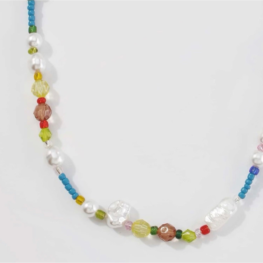 Perl beads necklace✴︎ 約43.5cm レディースのアクセサリー(ネックレス)の商品写真