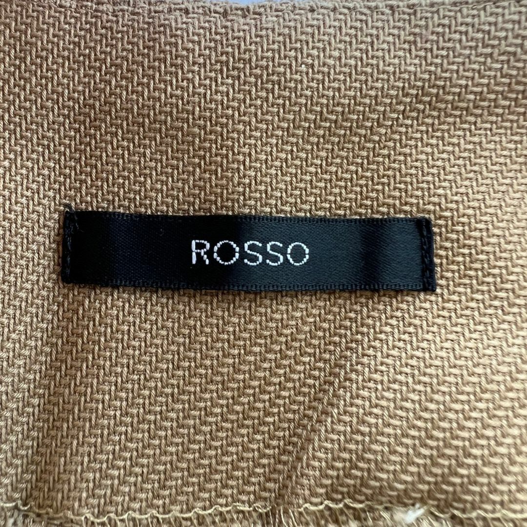 ROSSO(ロッソ)のロッソ ハイウエスト ワイド パンツ ウエスト紐 生地厚め レディースのパンツ(バギーパンツ)の商品写真