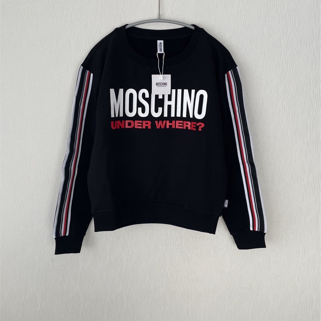 【新品】MOSCHINO モスキーノ ロゴ トレーナー ブラック | フリマアプリ ラクマ