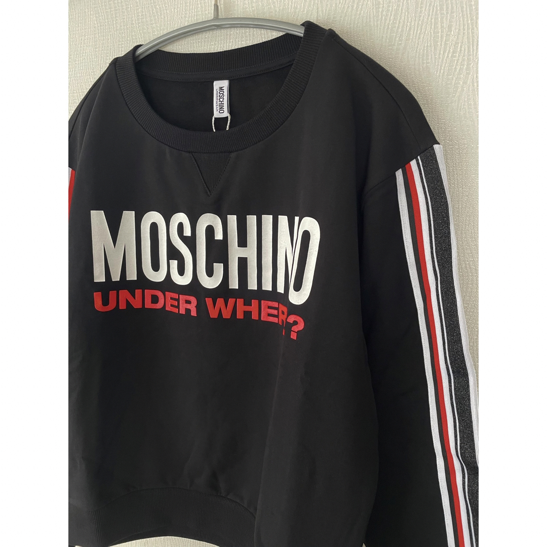 【新品】MOSCHINO モスキーノ ロゴ トレーナー ブラック