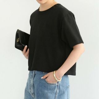 ドゥーズィエムクラス(DEUXIEME CLASSE)のDeuxieme Classe　Cropped Tシャツ　新品　黒　クロップド(Tシャツ(半袖/袖なし))