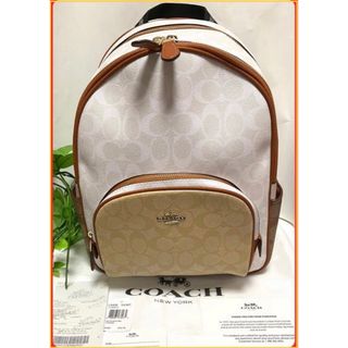 コーチ(COACH)のフォロー割り適応済み コーチ CA439 リュック シグネチャー ホワイト(リュック/バックパック)