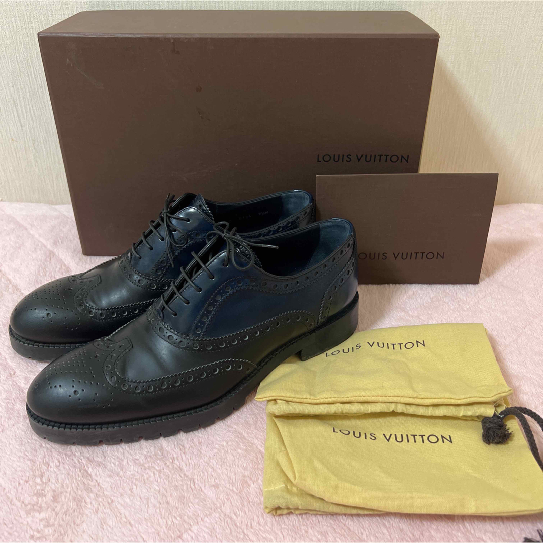 ルイヴィトン ドレス シューズ ビジネスシューズ LV柄 革靴 7 1/2M-
