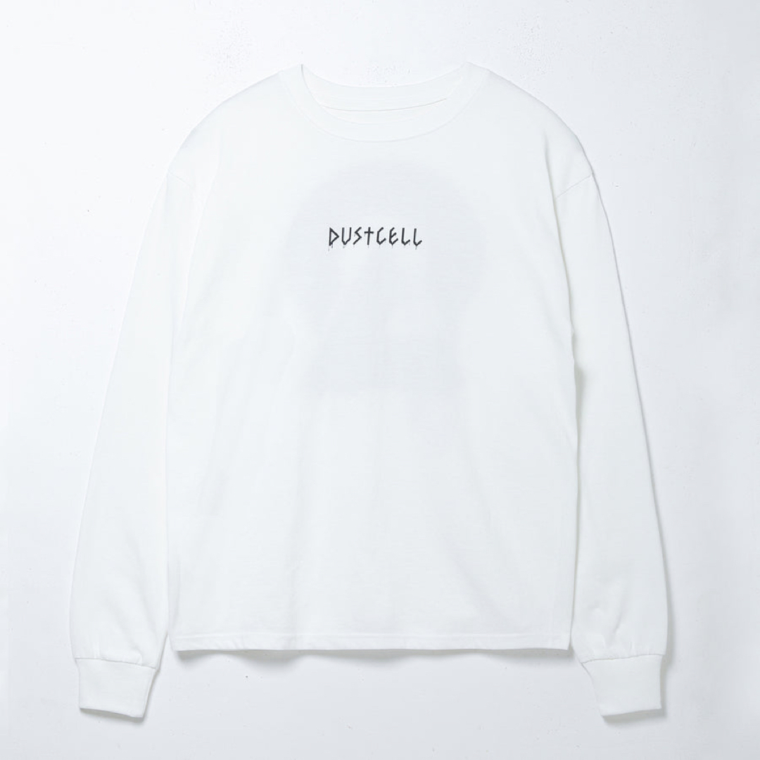 【DUSTCELL】ドリップロゴロングスリーブTシャツ／WHITE 1