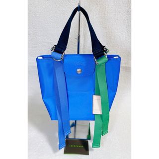 ロンシャン(LONGCHAMP)の新品 ロンシャン ル プリアージュ リプレイ トップハンドルバッグ S ブルー(トートバッグ)