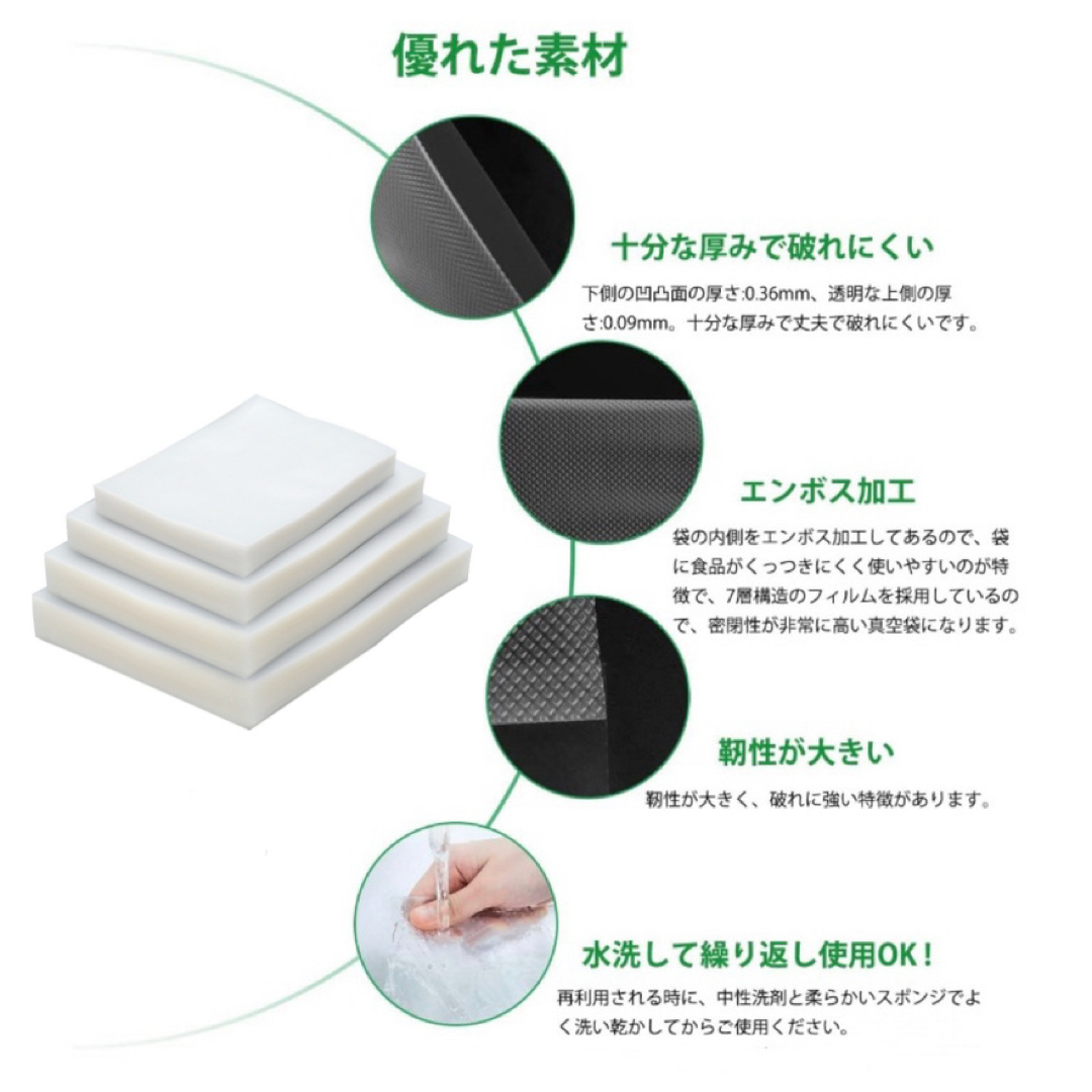 真空パック 袋 エンボス加工 真空パック機専用袋 25x30cm 50枚の通販