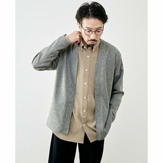 メンズメルローズ(MEN'S MELROSE)の【グレー】ツィーディエステルボタンレスカーディガン(その他)