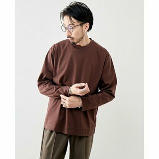 メンズメルローズ(MEN'S MELROSE)の【ブラウン】マーセライズドスムースクルーネックロングスリーブTシャツ(その他)