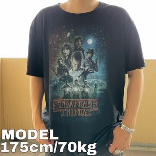 ネットフリックス ストレンジャーシングス エル ビッグプリントTシャツ XL