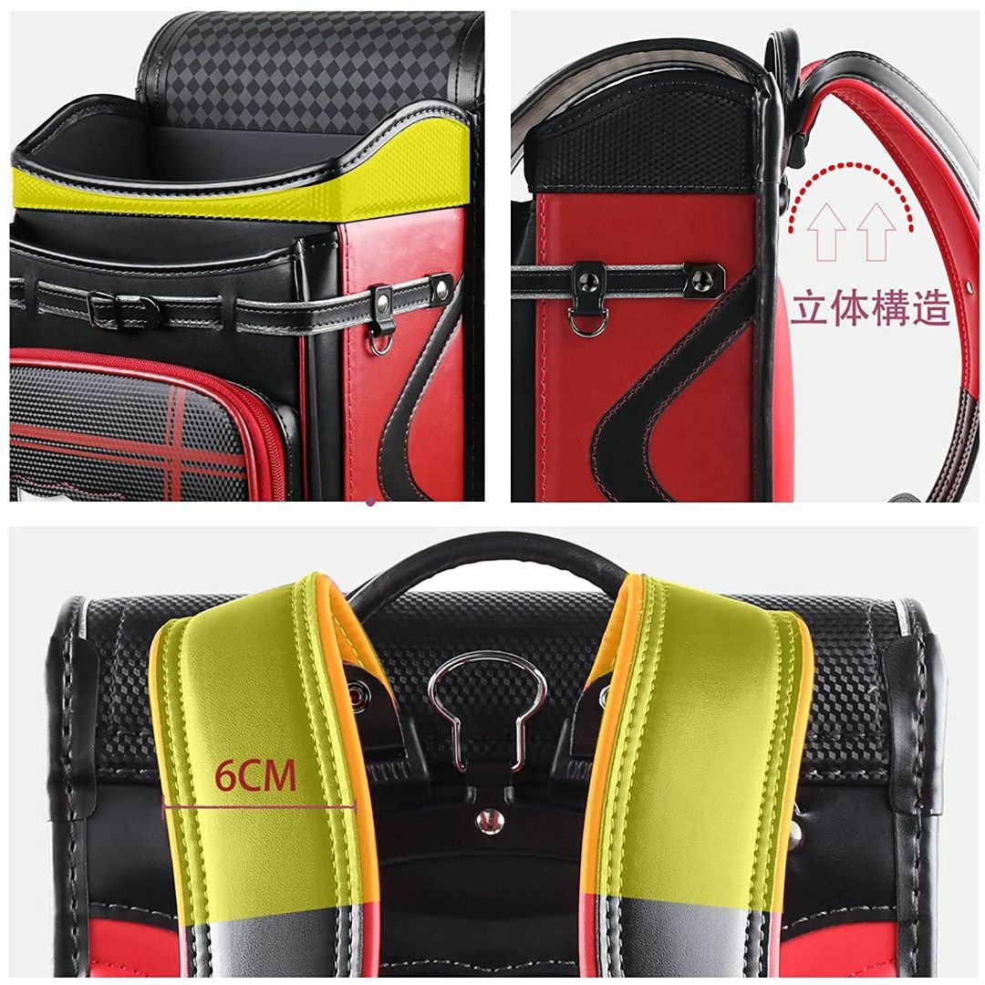 【新品】高級 人気 男の子ランドセル スピーディーモデル ブラック/レッド②