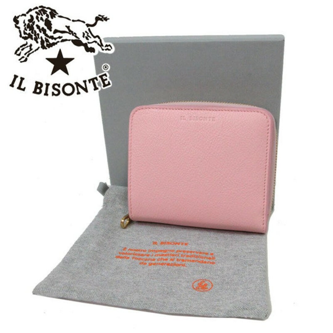 IL BISONTE(イルビゾンテ)のイルビゾンテ 二つ折財布 SSW003 PVX001 PK180 レディース レディースのファッション小物(財布)の商品写真