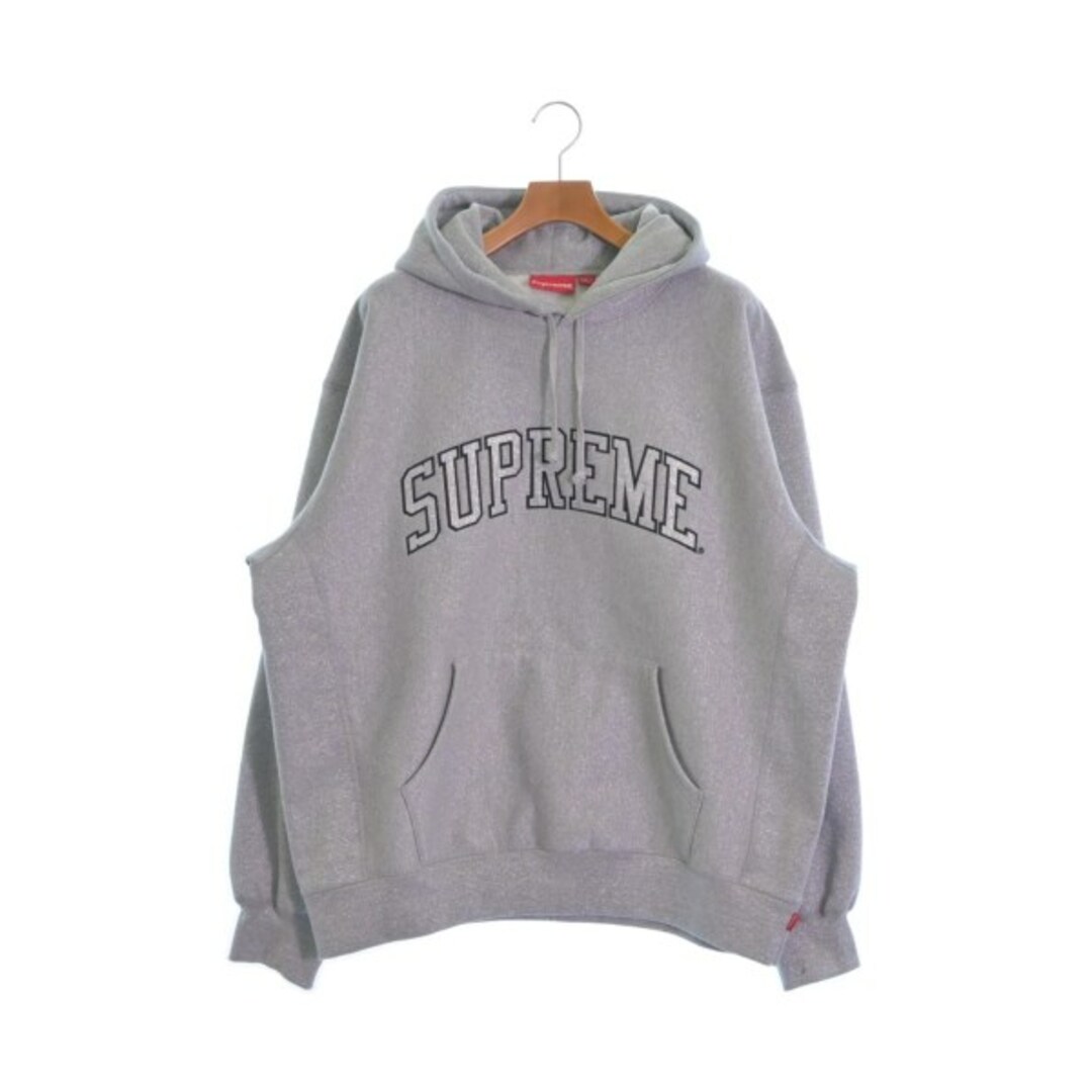 Supreme シュプリーム パーカー XL グレーxシルバー(ラメ) 【古着