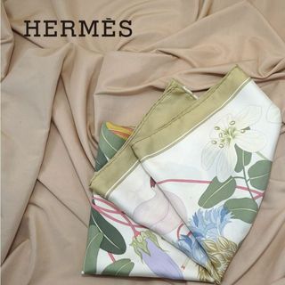 Hermes - 【美品】HERMES エルメス カレ 90 ギリシャの花 スカーフ