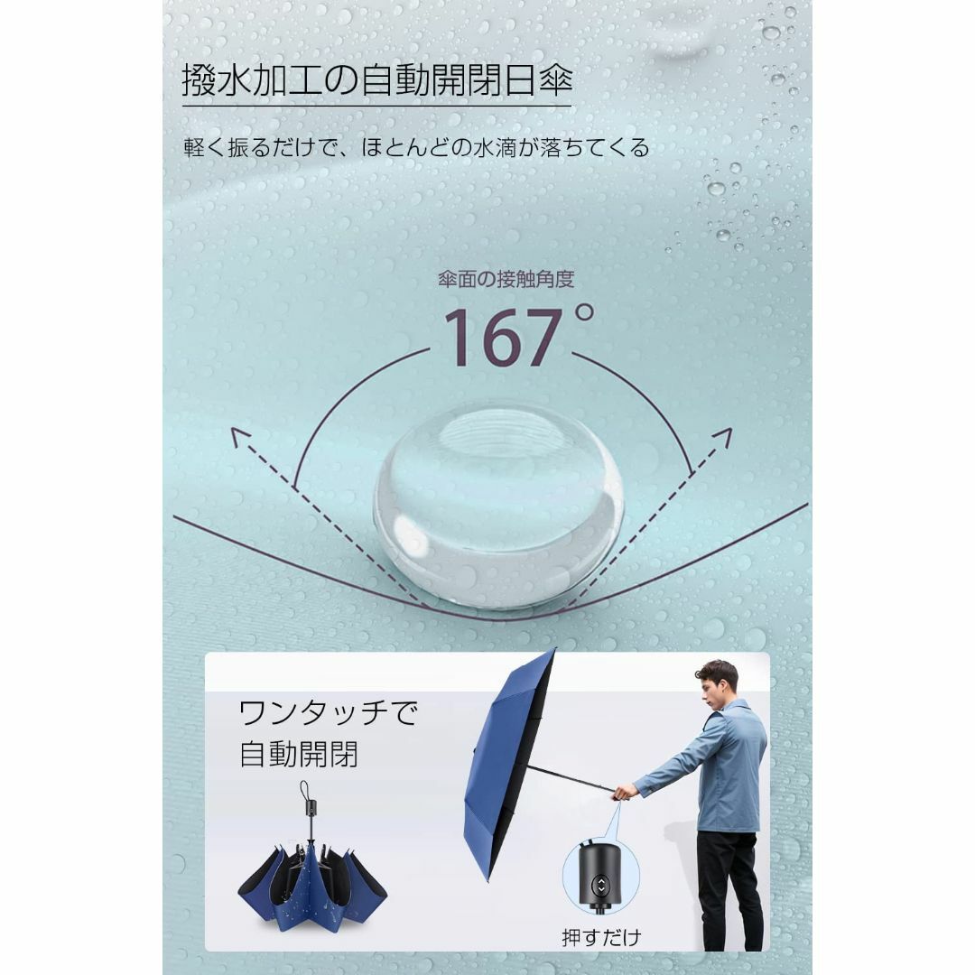 【色: ホワイト】日傘 UVカット 【 超軽量・遮光遮熱 】 折りたたみ傘 ワン 3