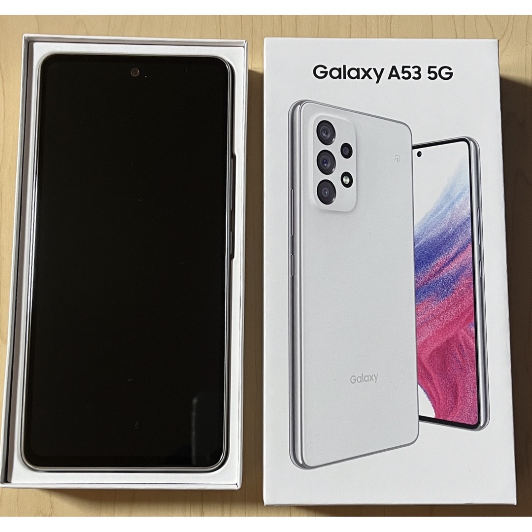 変更OK Galaxy A53 5G オーサムホワイト SIMフリー おまけ付き | www