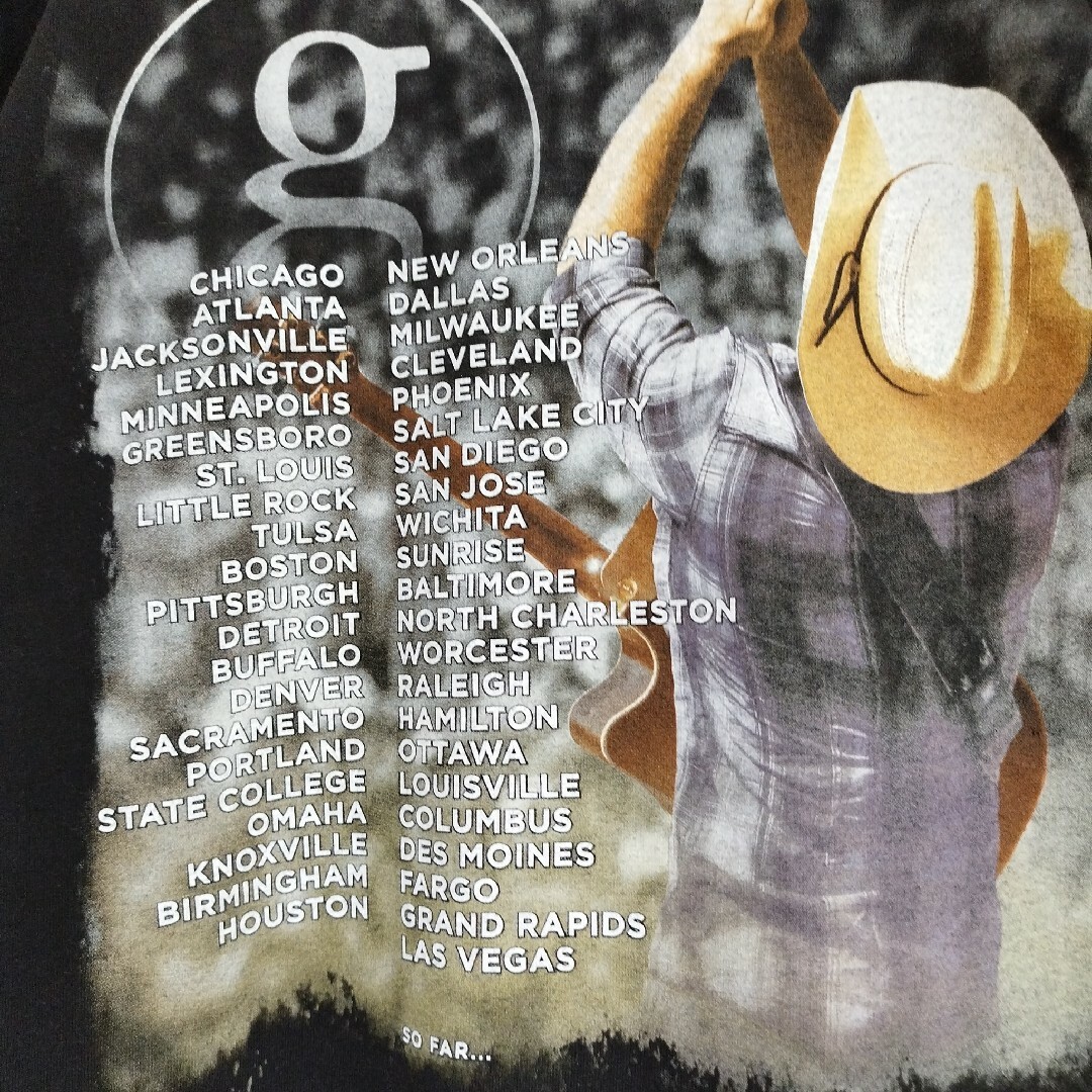 MUSIC TEE(ミュージックティー)のガースブルックスカントリーツアー限定バンドTシャツtシャツバンt黒人物ロゴ2XL メンズのトップス(Tシャツ/カットソー(半袖/袖なし))の商品写真