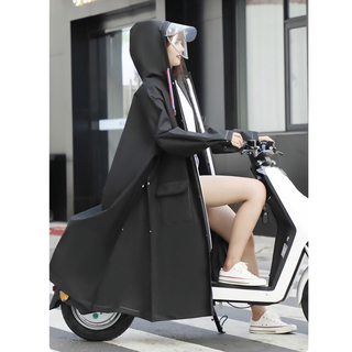 【Lサイズ】レインコート 男女兼用 レインポンチョ 雨具 防水 軽量 自転車 (レインコート)