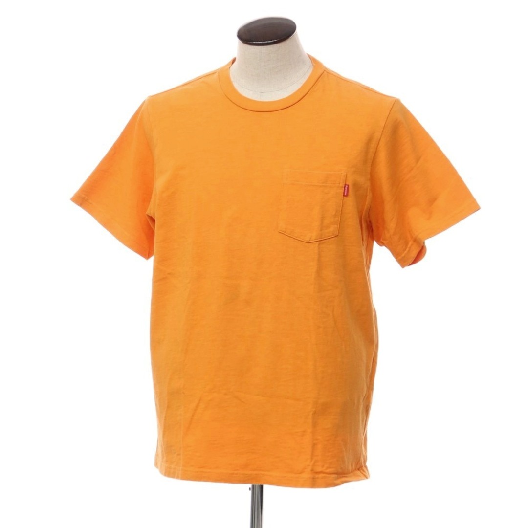 Supreme(シュプリーム)の【中古】シュプリーム Supreme 2019年春夏 S/S Pocket Tee コットン ポケット 半袖Ｔシャツ オレンジ【サイズL】【メンズ】 メンズのトップス(Tシャツ/カットソー(半袖/袖なし))の商品写真