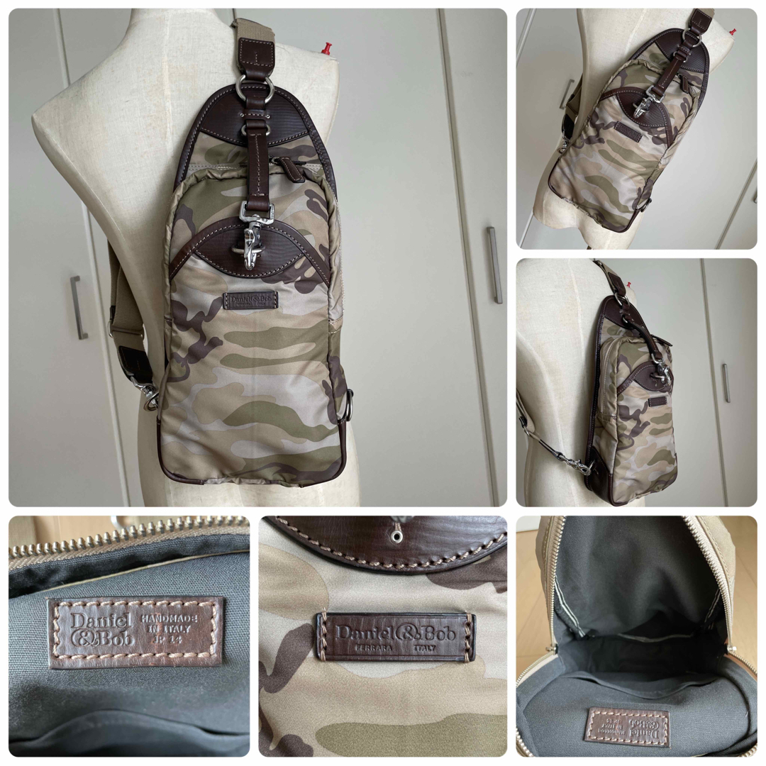 Daniel & Bob(ダニエルアンドボブ)のダニエル＆ボブPIPPO MIMETEK CAMO 中古ボディバッグカモ柄 メンズのバッグ(ボディーバッグ)の商品写真