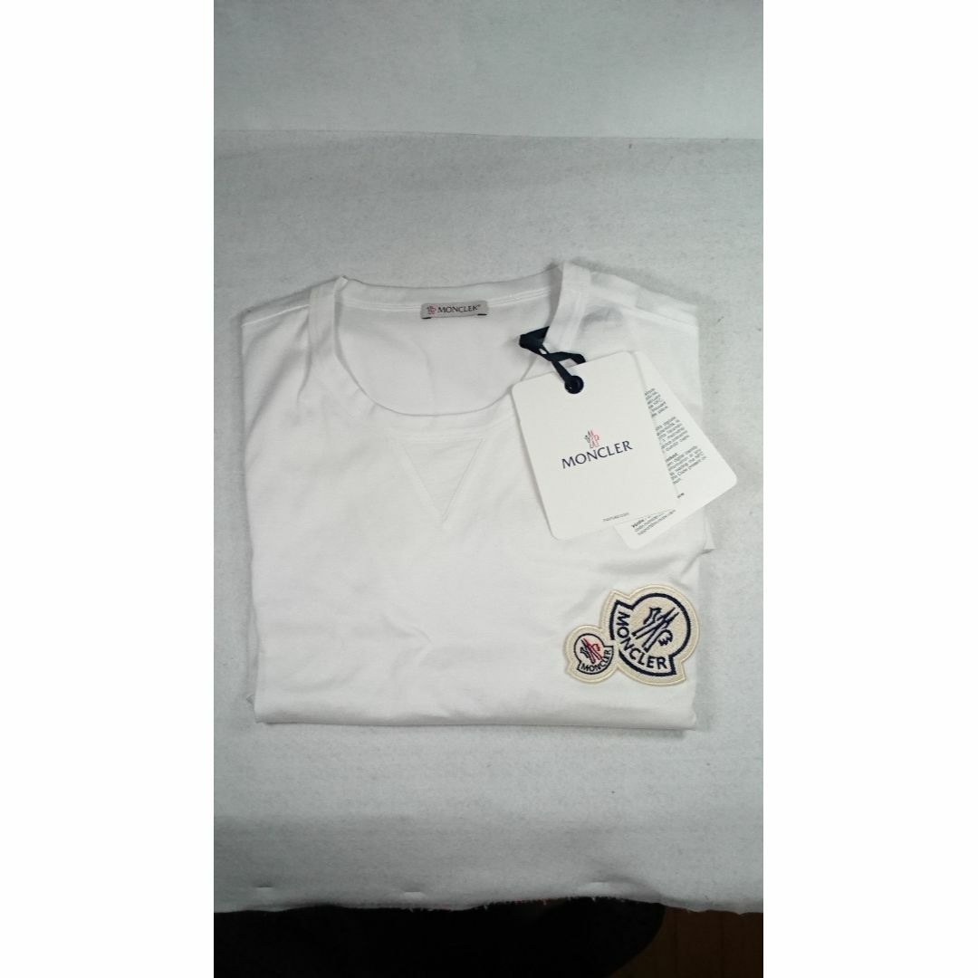 ●新品/正規品● MONCLER W ロゴパッチ コットン Tシャツ (厚め)