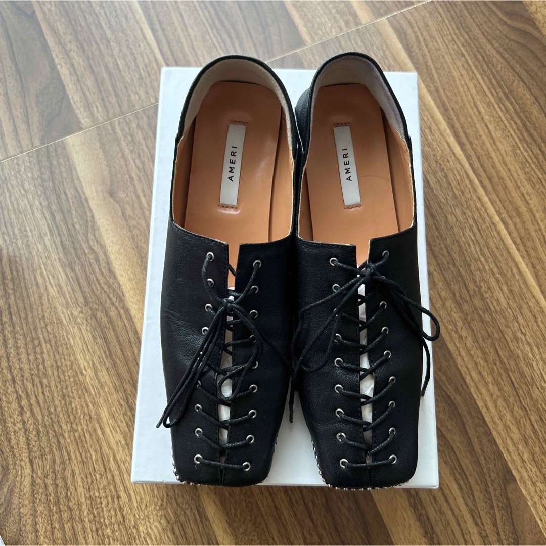 お買い物マラソン限定☆ Ameri LACE UP LOAFER ブラックM | www